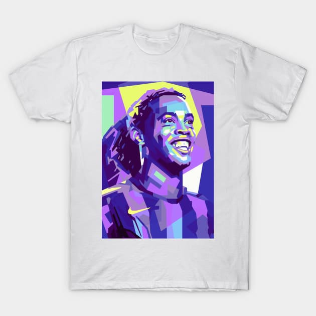 Ronaldinho pop art T-Shirt by mrcatguys